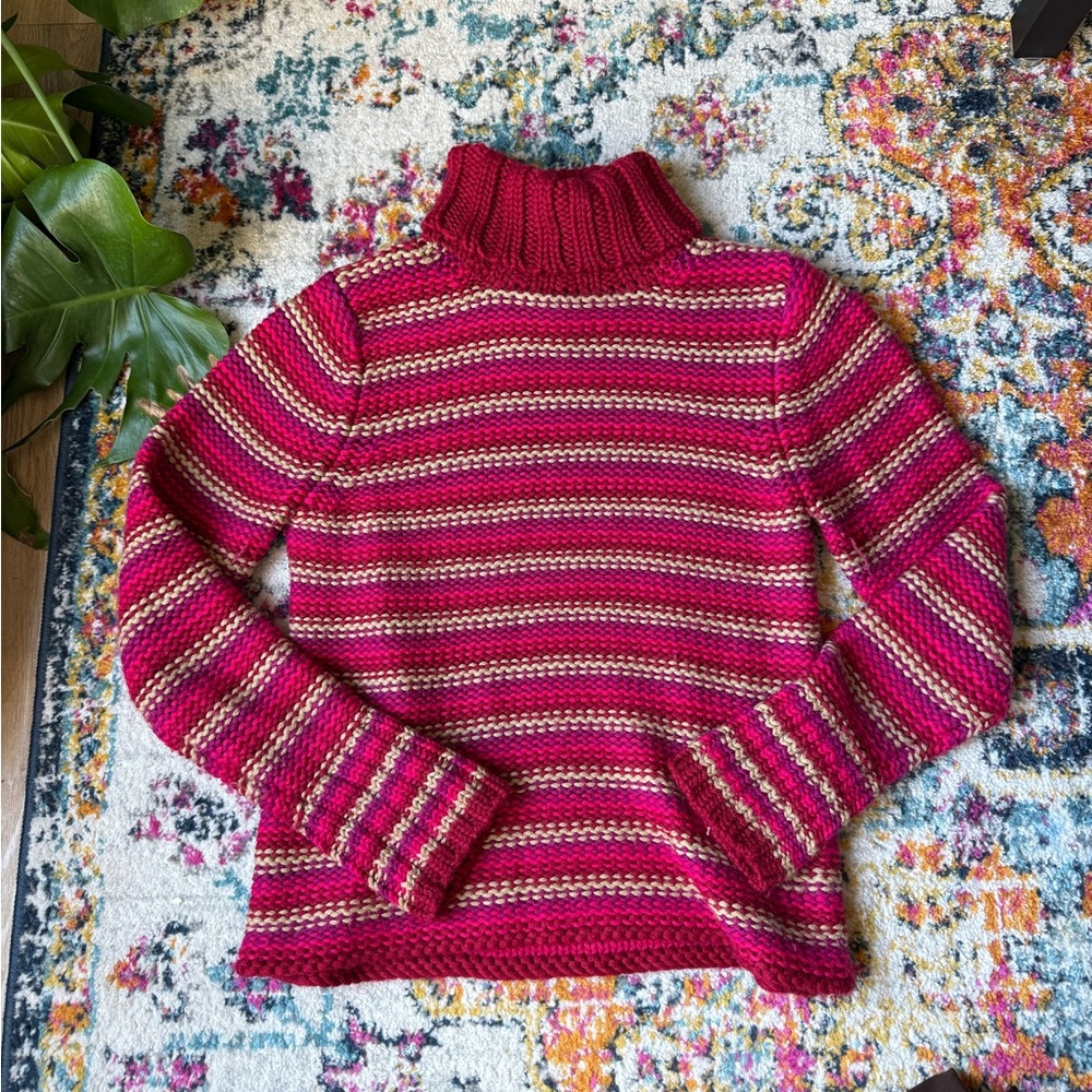 Striped Turtleneck Sweater